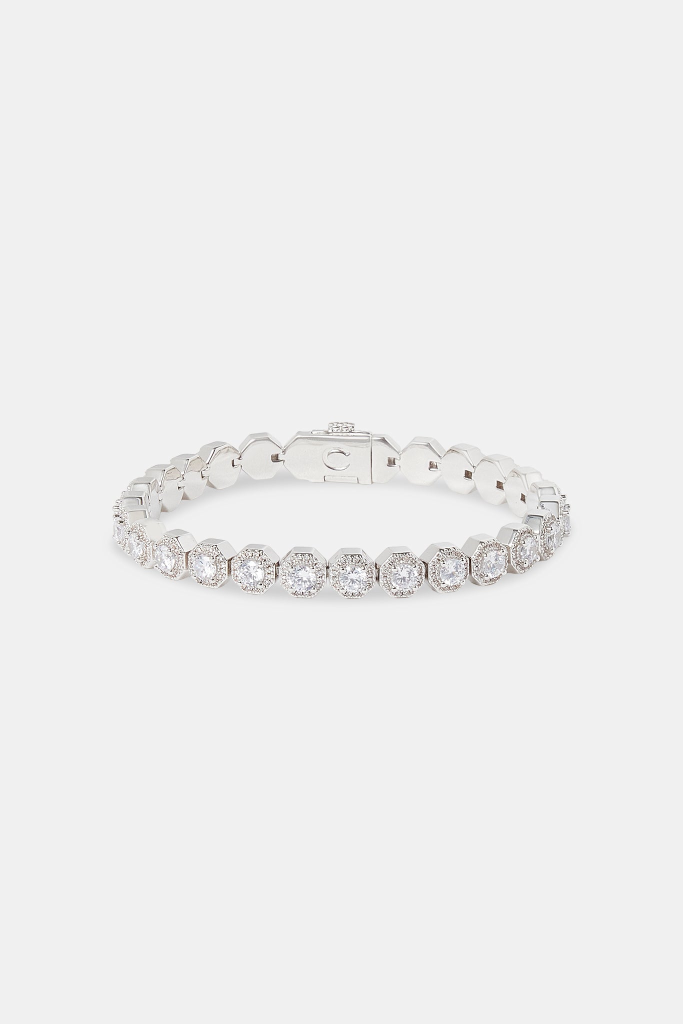 Iced Shape Cluster Tennis Bracelet - 6mm